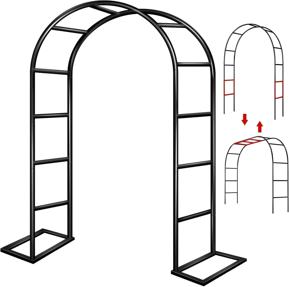 ZANGEROI Metal Garden and Wedding Arch, 7.9 × 6.4 ft